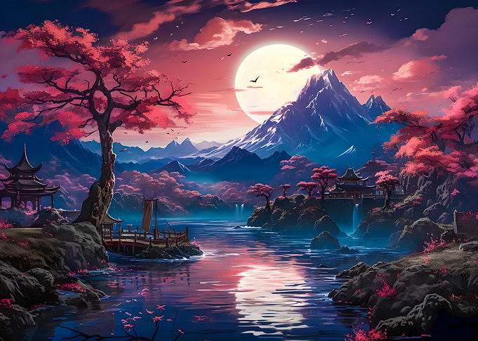 Cherry Blossom Japan Art