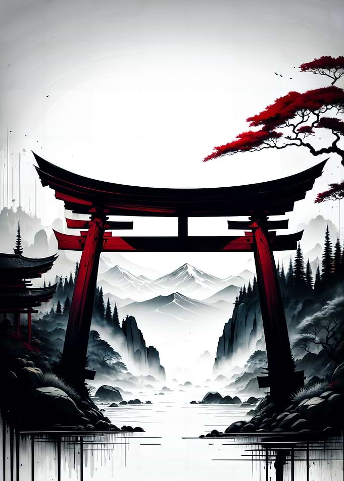 Torii Gate Japanese Art