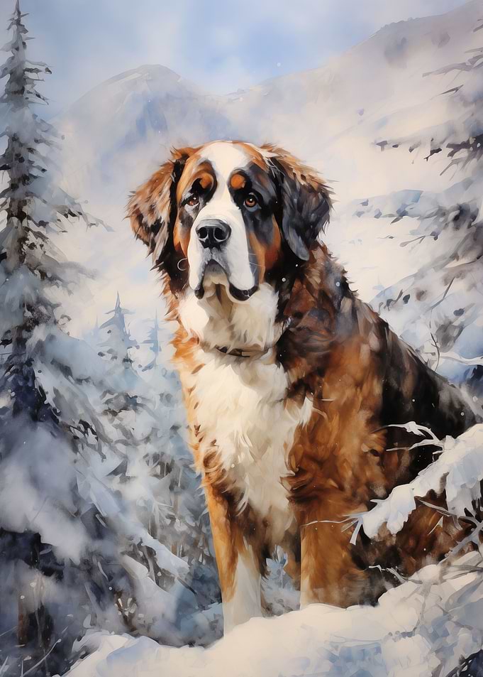 Saint Bernard dog