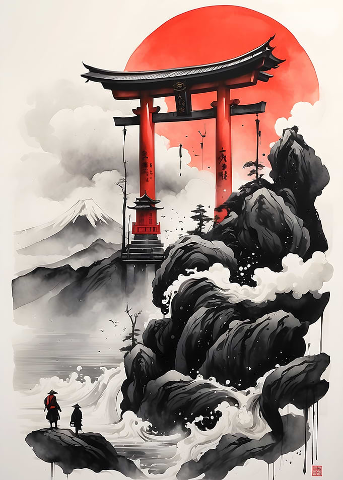 Torii Gate on A Mountain
