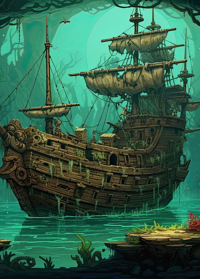 Sunken Pirate Ship