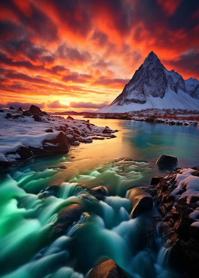 Colorful Arctic Landscape