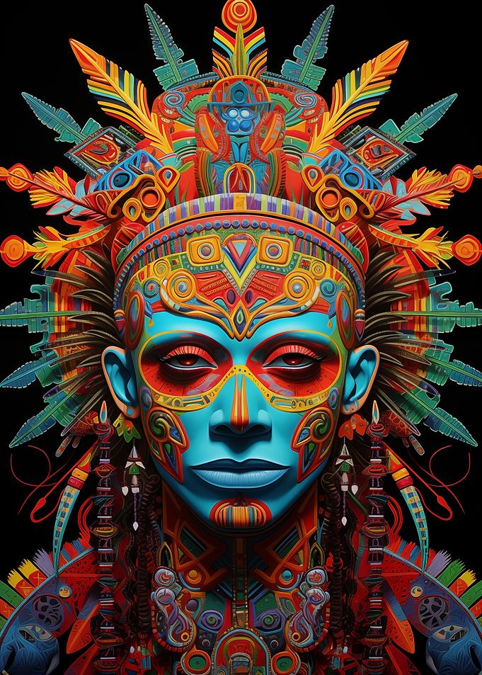 Warrior Huichol Art