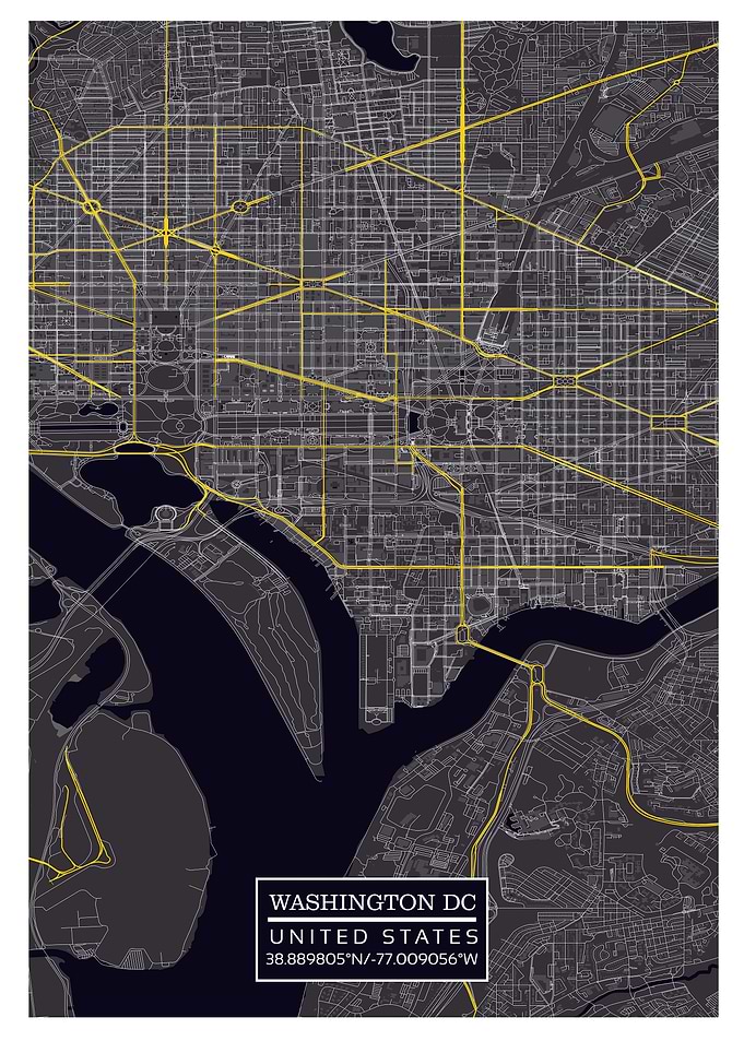 Washington DC Street Map