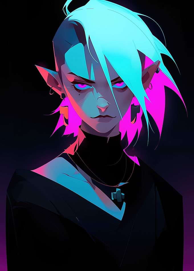 Neon Elf Girl