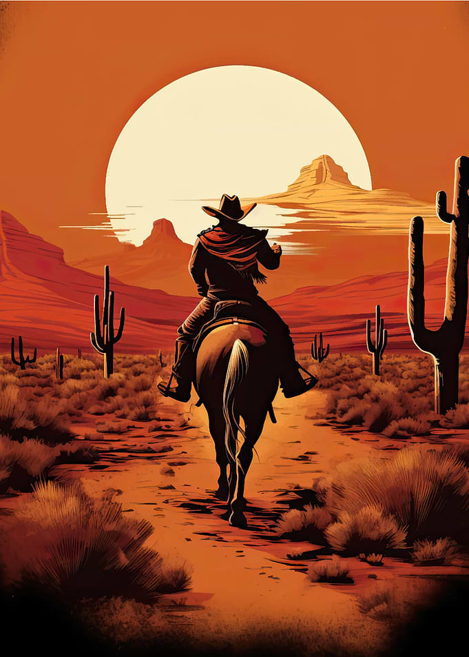cowboy in the desert