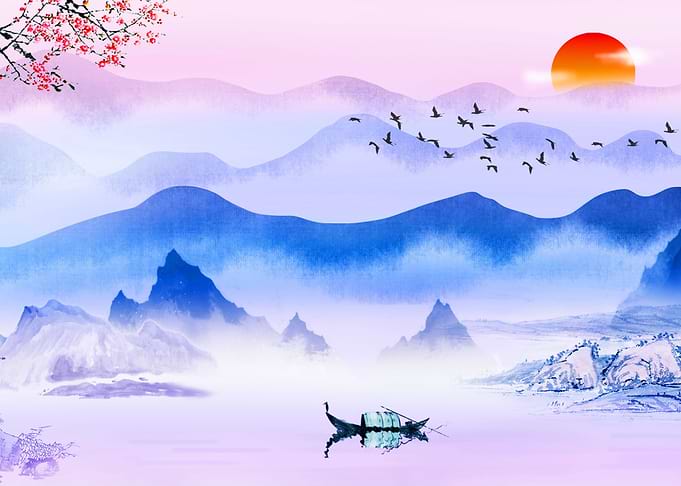 The boat Japanese art