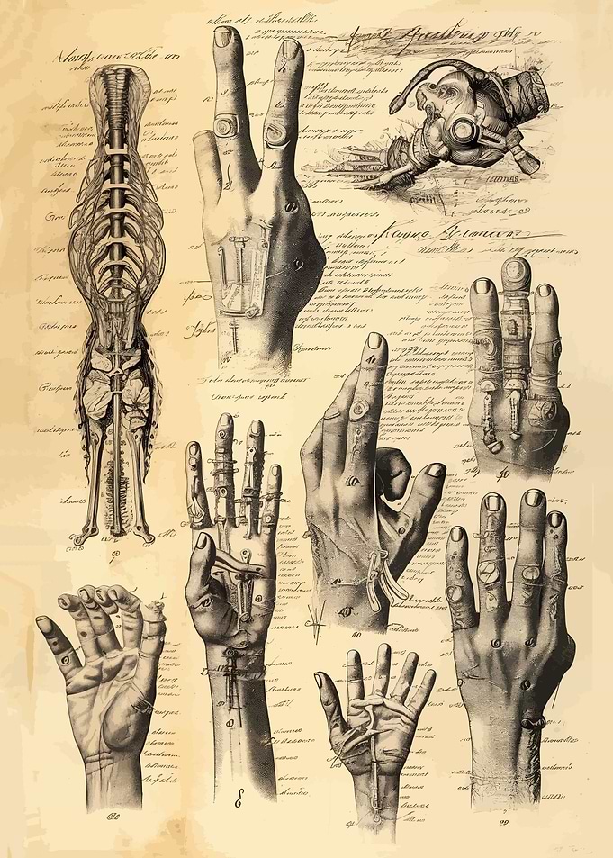 Human Hand Bones Medicine