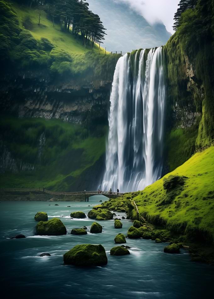 Cascading Waterfall