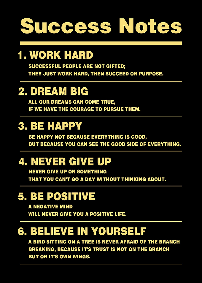Success Notes Poster