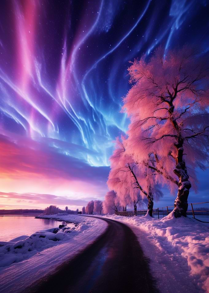 Northern Lights and Trees