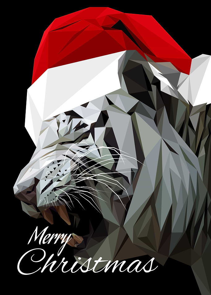 Abstract White Tiger