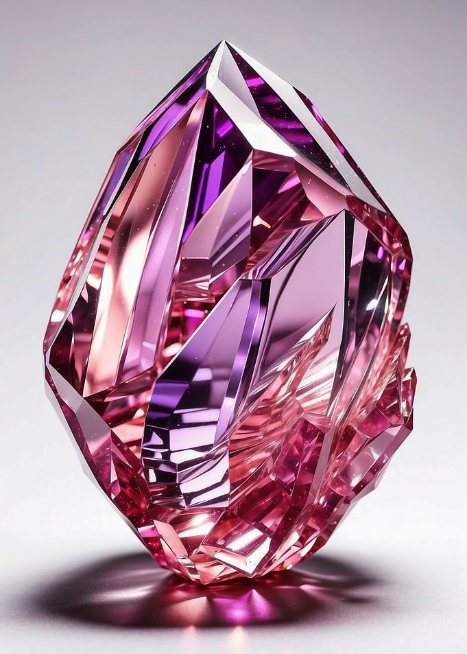 Violet and pink crystal