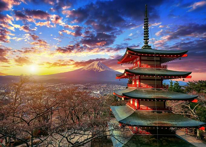 Mount Fuji at sunset