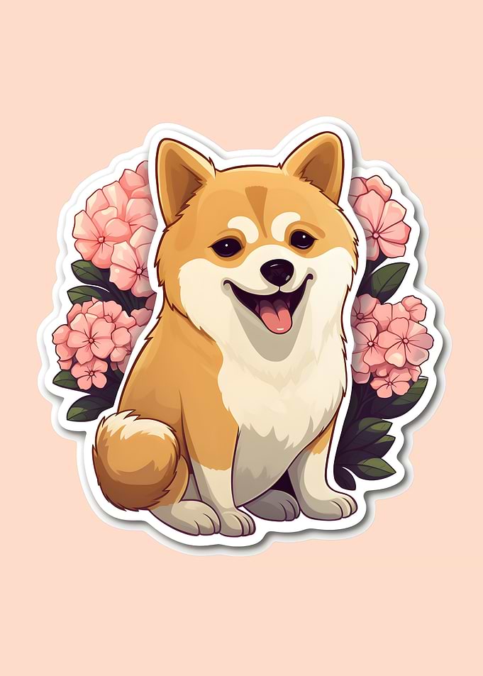 Cute Shiba Inu Drawing