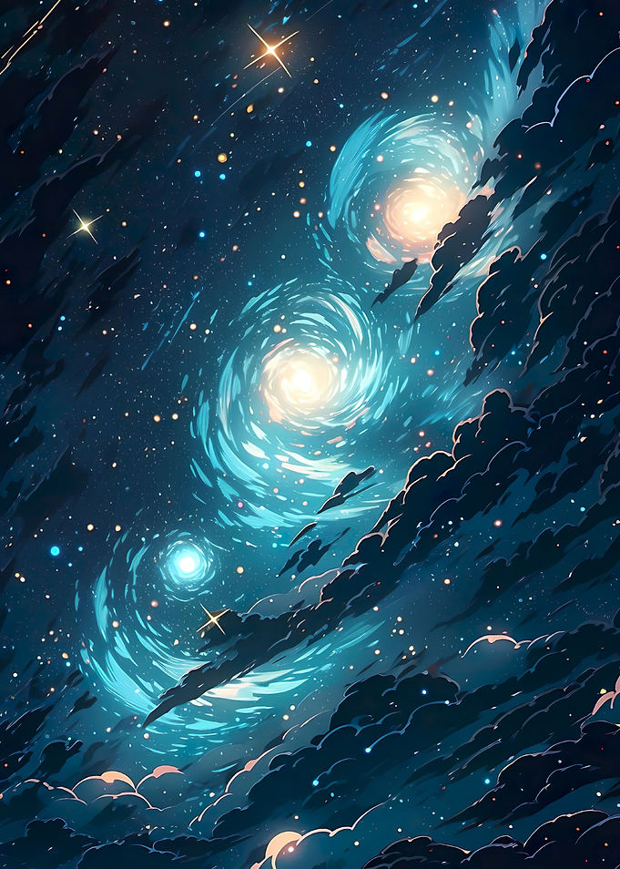 Starry night painting