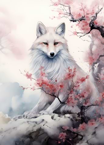 Cherry Blossom White Fox