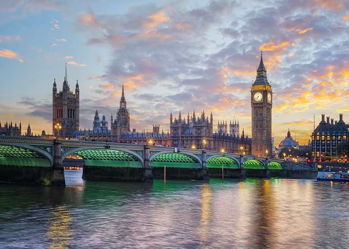 Sunset in London
