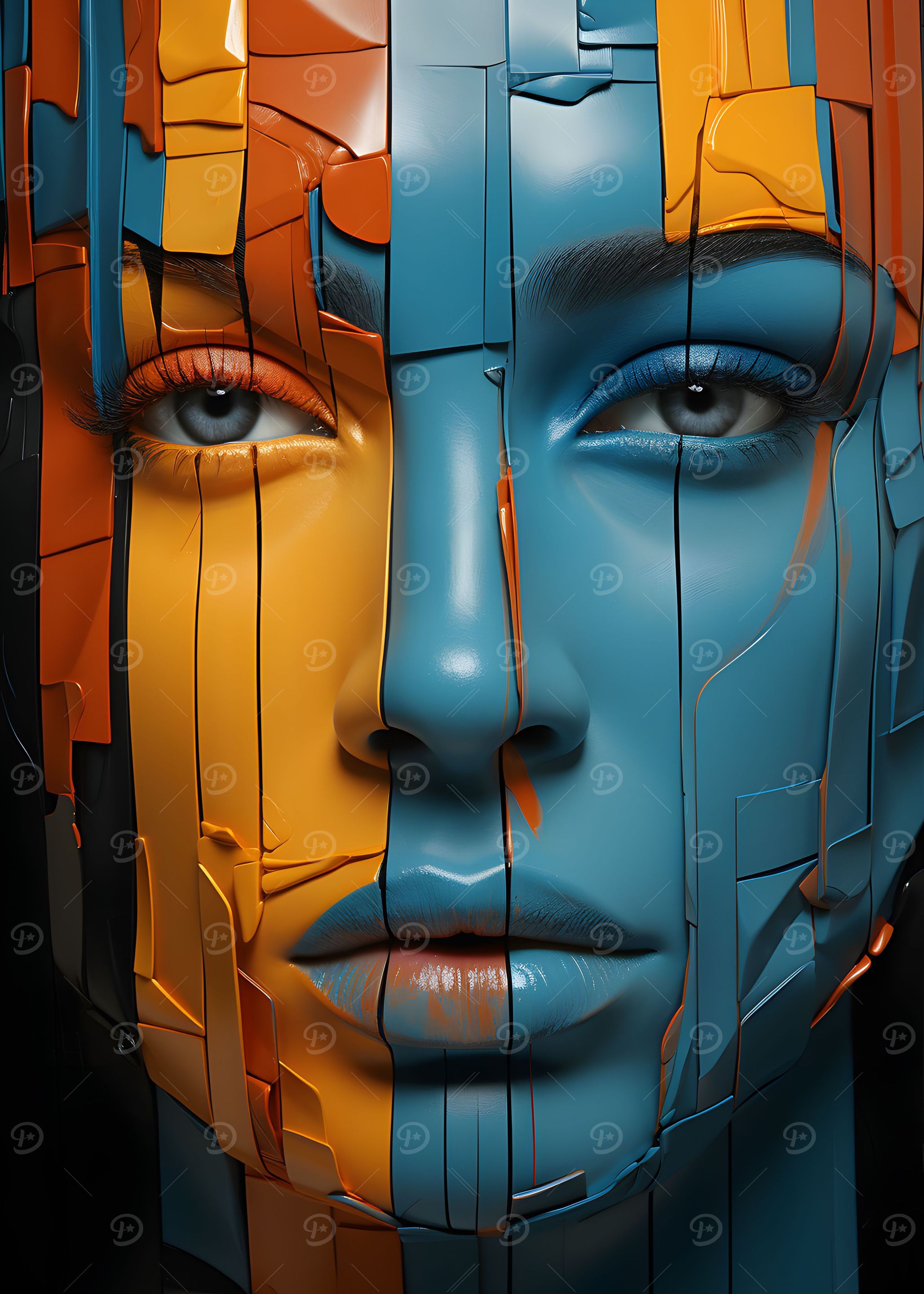 Surreal Woman Painting Art