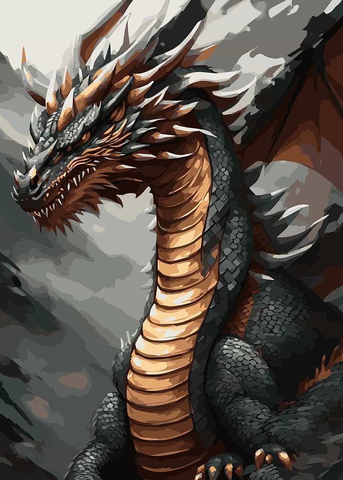 Abstract Dragon Japanese
