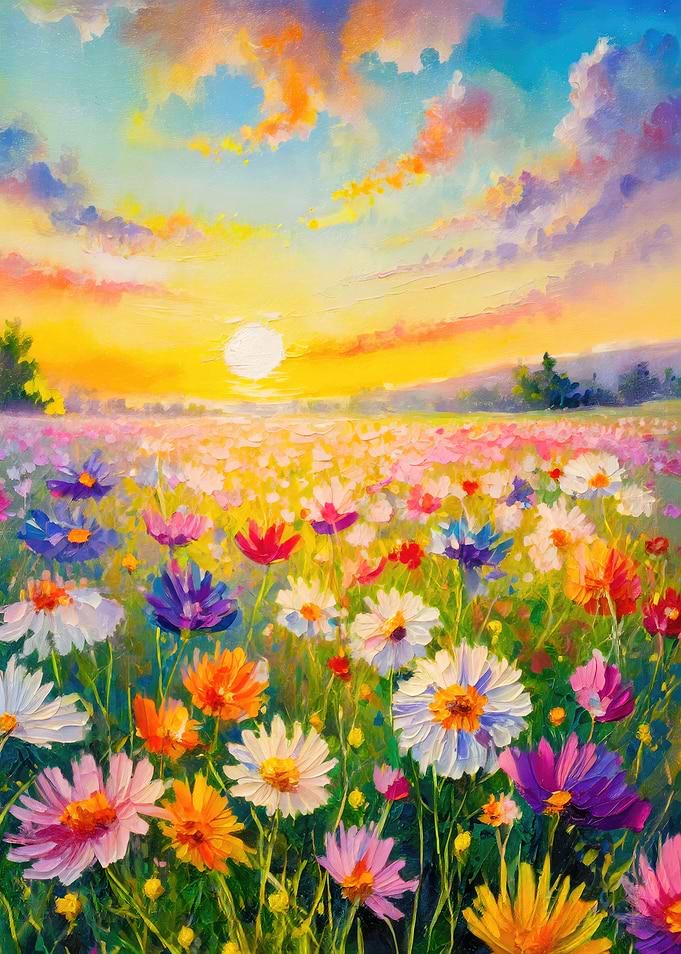 spring blooming meadow