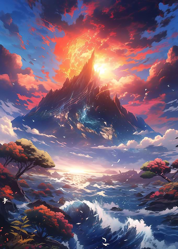 Vubrant mountain