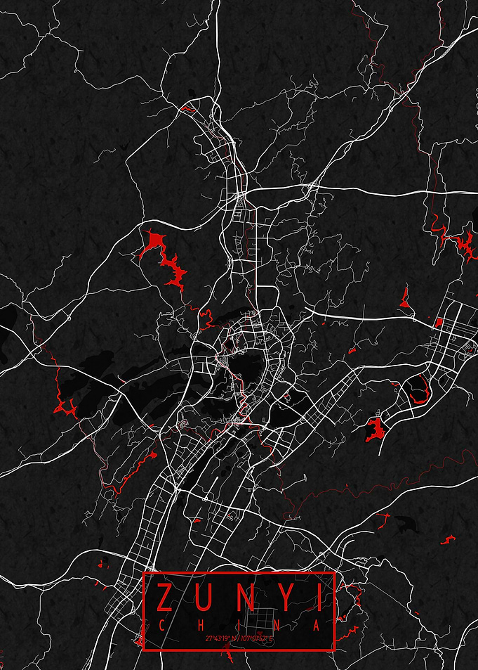 Zunyi City Map Oriental
