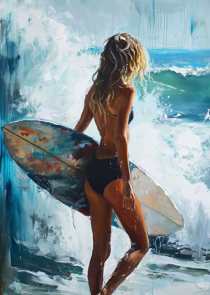 Surfer walking with board