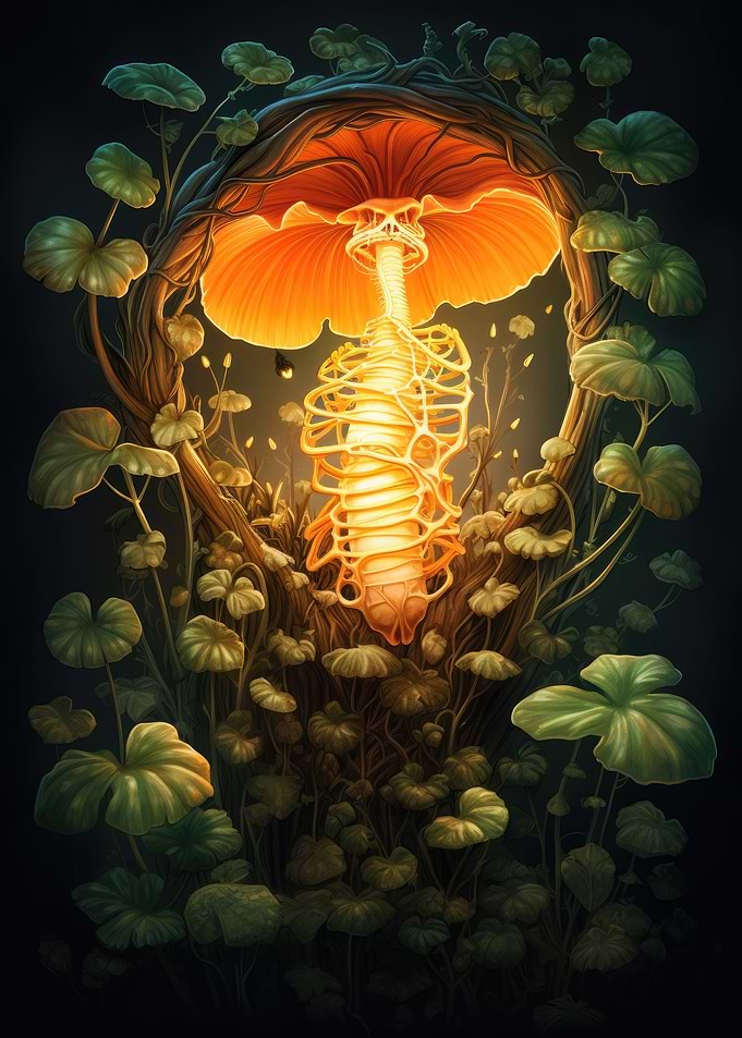 Skeleton mushroom