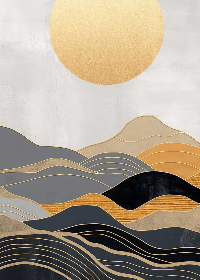 Land Abstract Gold Decor