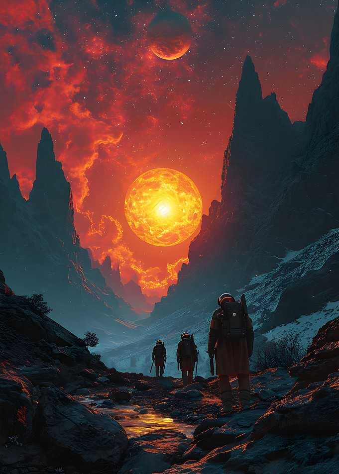 Astronaut on new planet