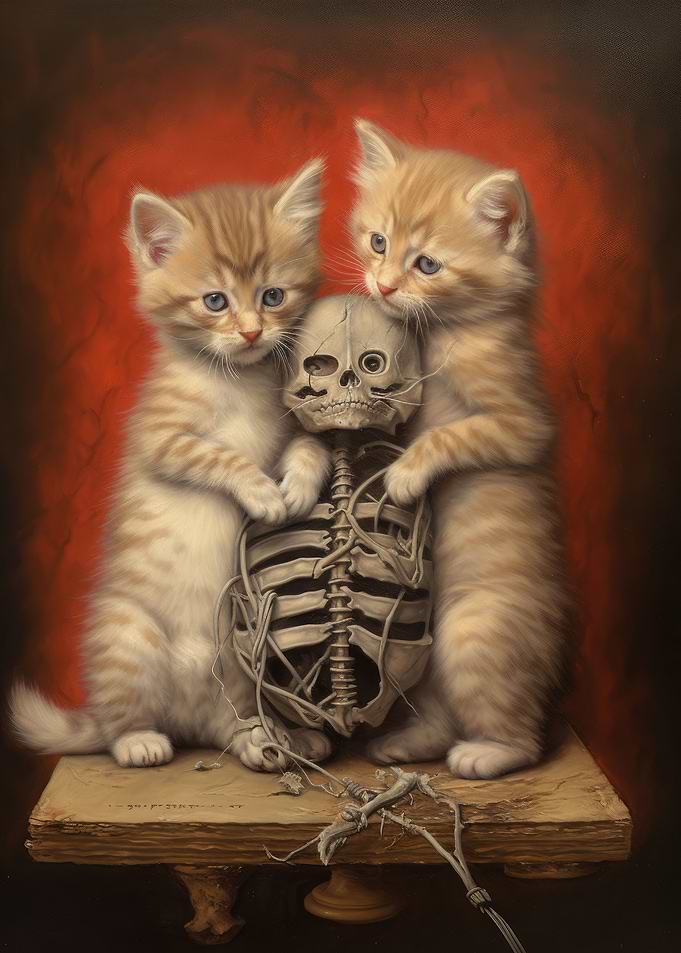 Cats bring a present