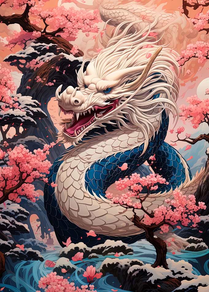 cherry blossom dragon