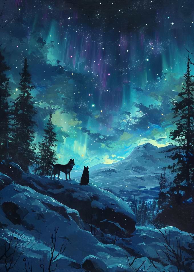 Two Wolves Howling