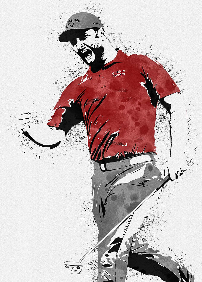 Jon Rahm painting