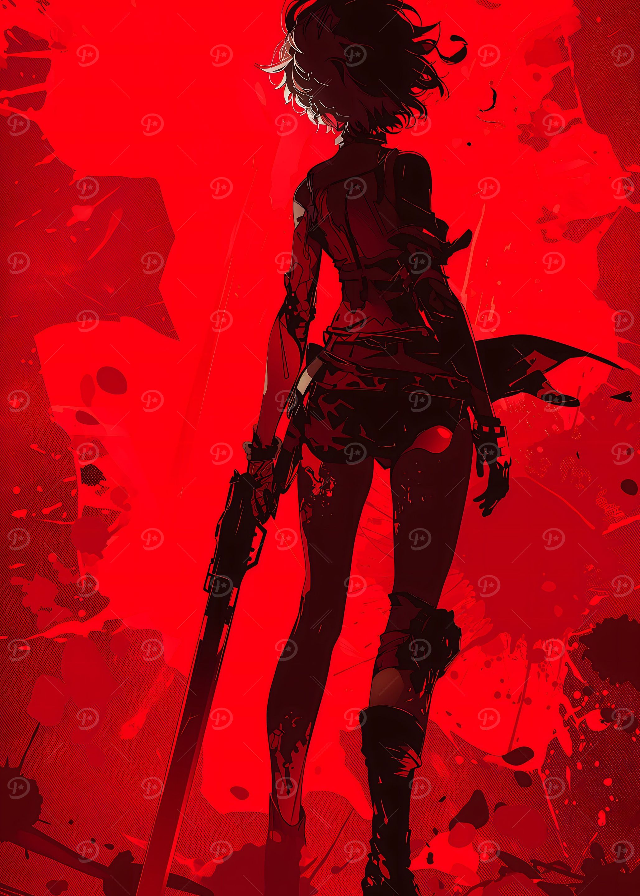 Red Hunter Silhouette