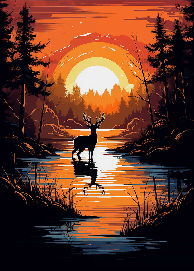deer landscape image