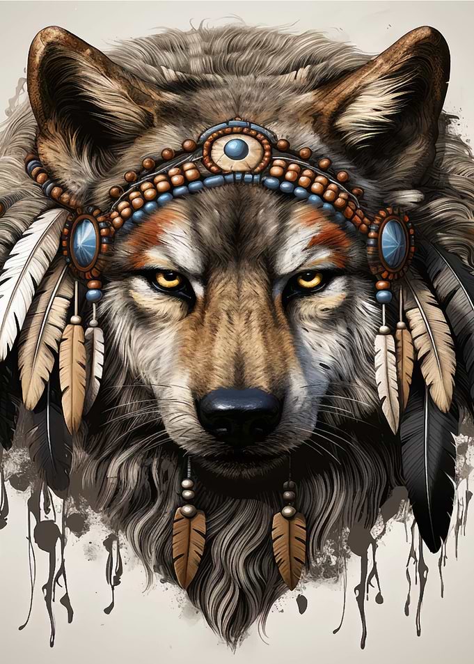native american wolf