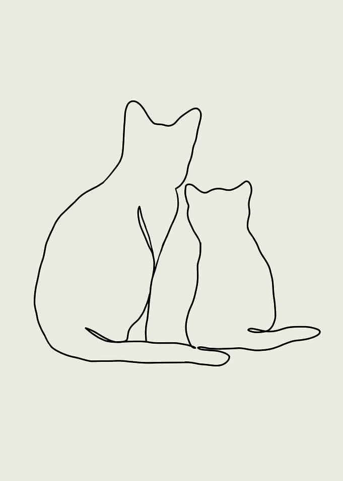 Cat With Her Kitten