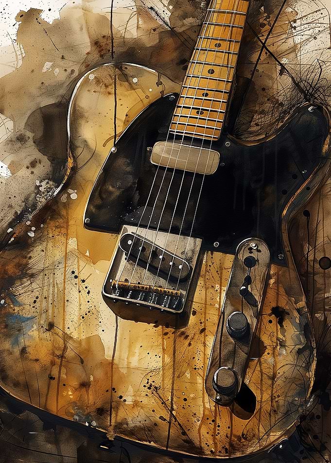 Single Coil Guitar Poster