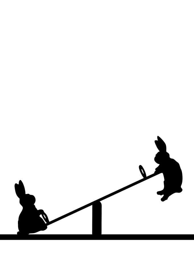 Seesawing rabbit