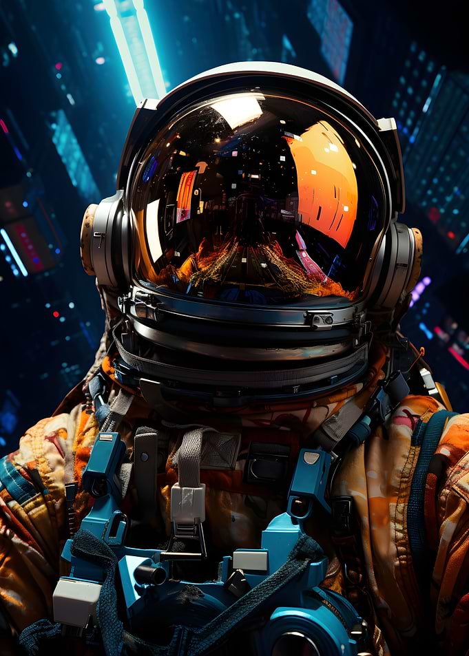 Close up of astronaut