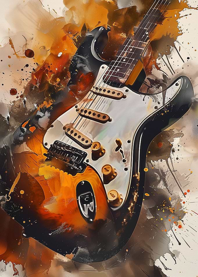Single Coil Guitar Poster