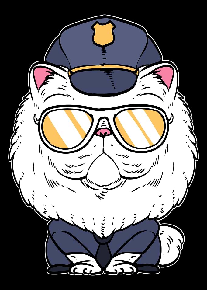Cat Police Officer Cop Or