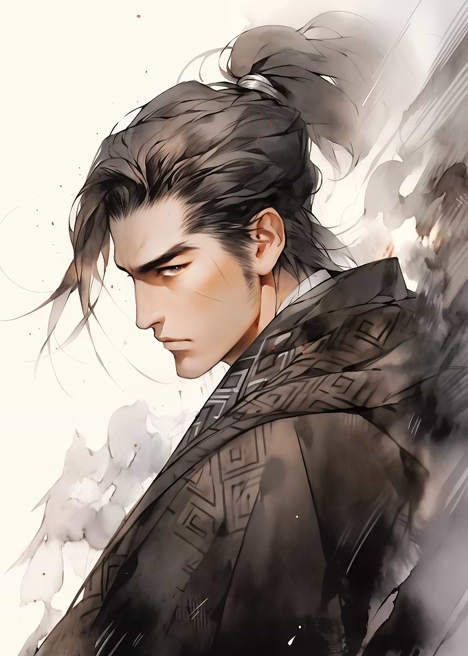 handsome dark Samurai
