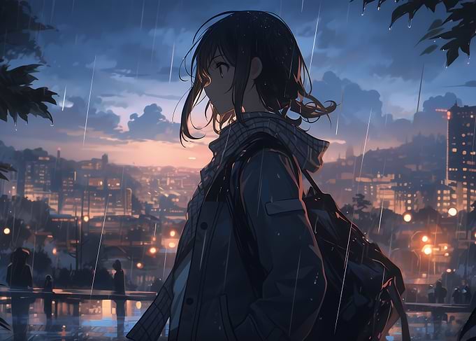 Aesthetic Rain Anime