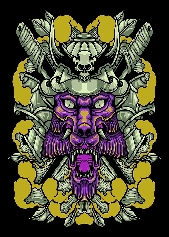 Aesthetic Samurai Demon