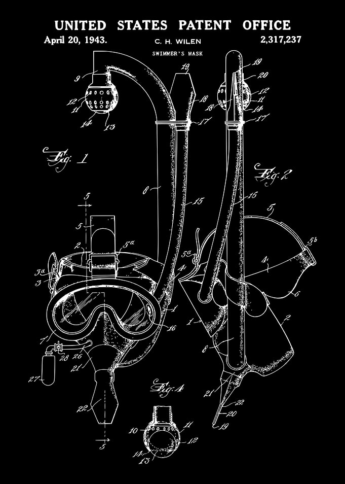 Swimmer mask patent