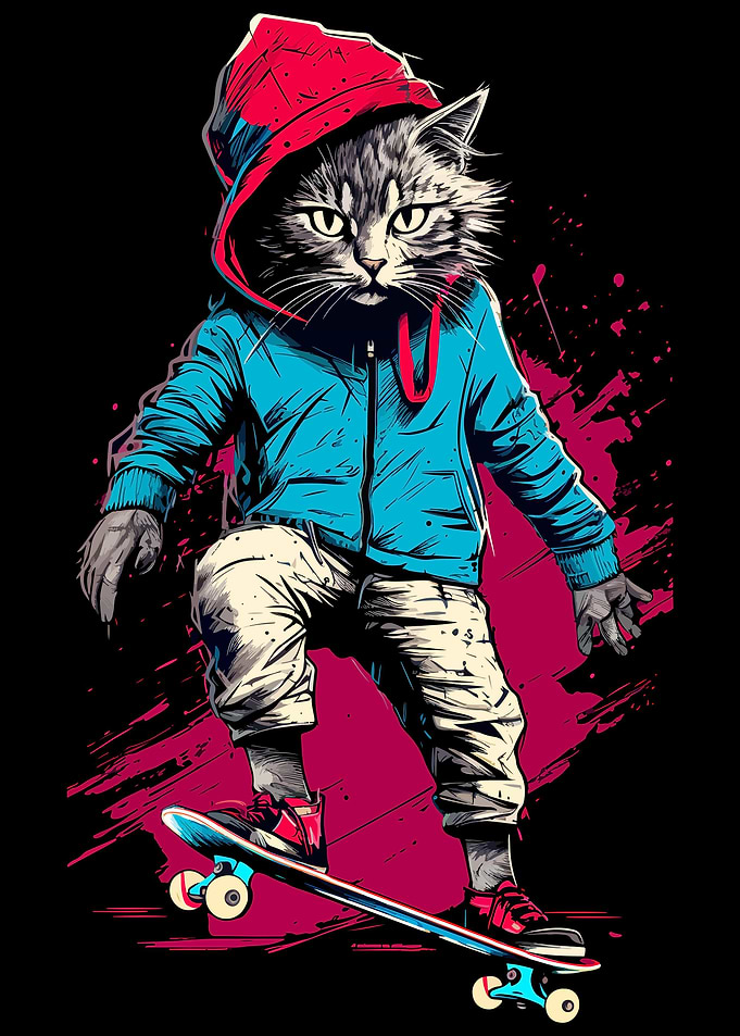 Cat Skateboard
