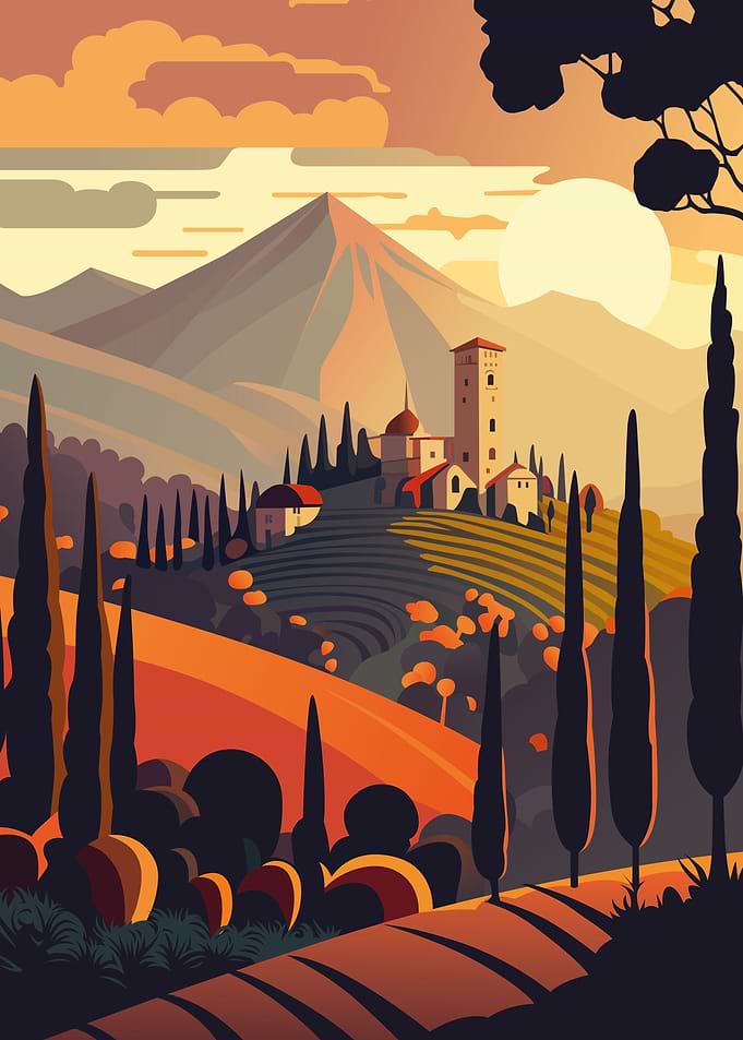 Countryside landscape